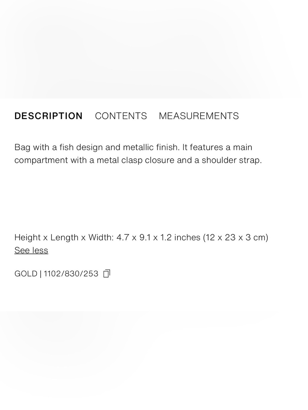 Gold Fish-Shaped bag - Picture 6 of 7